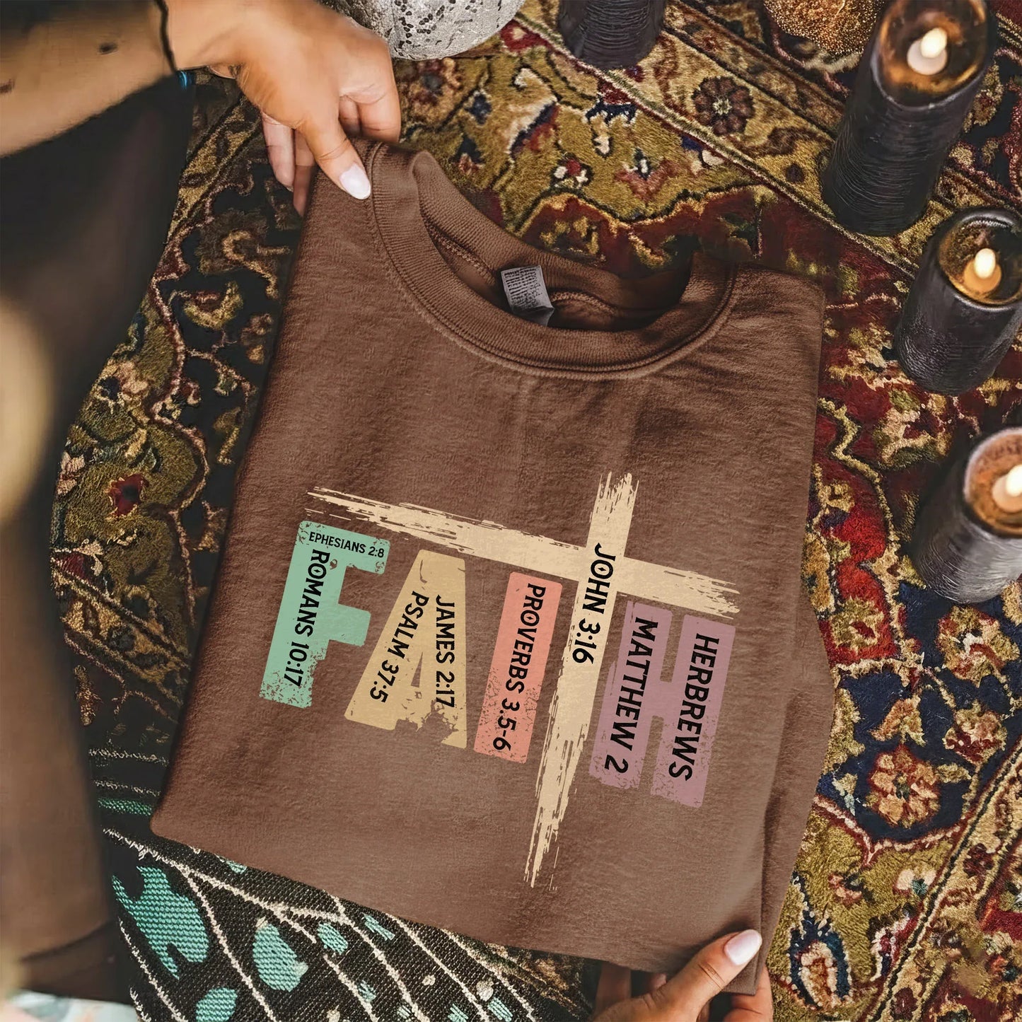 Faith Scripture Cross Typography - Minimalist Faith - Unisex Tshirt / Hoodie / Sweatshirt - Faith Guided Life