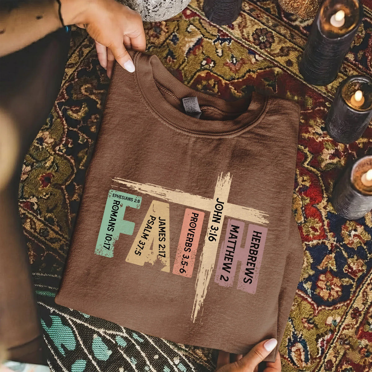 Faith Scripture Cross Typography - Minimalist Faith - Unisex Tshirt / Hoodie / Sweatshirt - Faith Guided Life