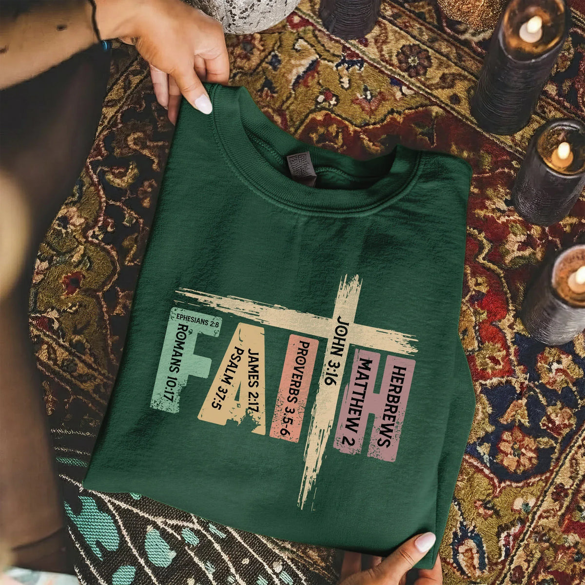 Faith Scripture Cross Typography - Minimalist Faith - Unisex Tshirt / Hoodie / Sweatshirt - Faith Guided Life