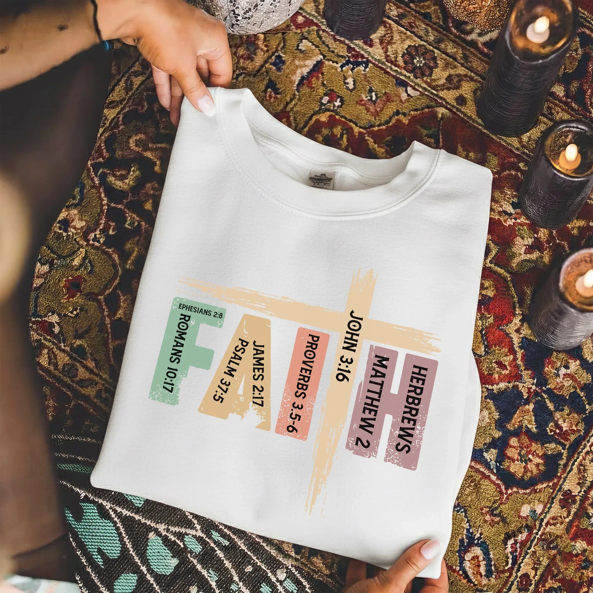 Faith Scripture Cross Typography - Minimalist Faith - Unisex Tshirt / Hoodie / Sweatshirt - Faith Guided Life