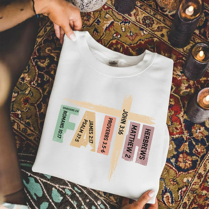 Faith Scripture Cross Typography - Minimalist Faith - Unisex Tshirt / Hoodie / Sweatshirt - Faith Guided Life