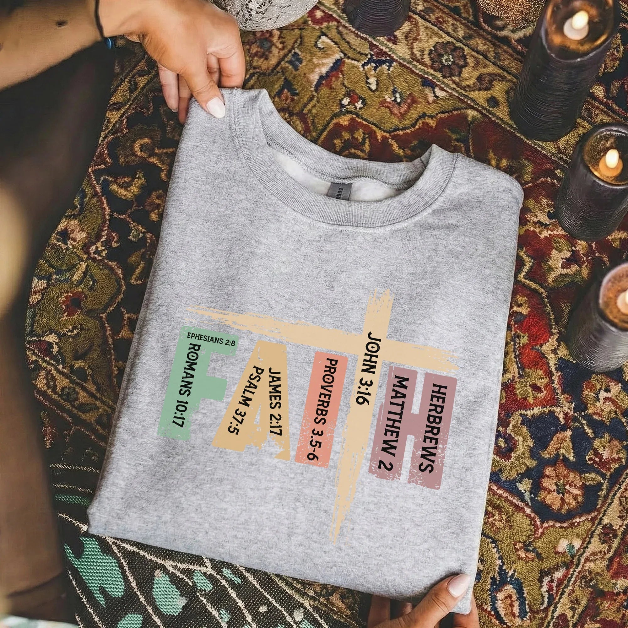 Faith Scripture Cross Typography - Minimalist Faith - Unisex Tshirt / Hoodie / Sweatshirt - Faith Guided Life