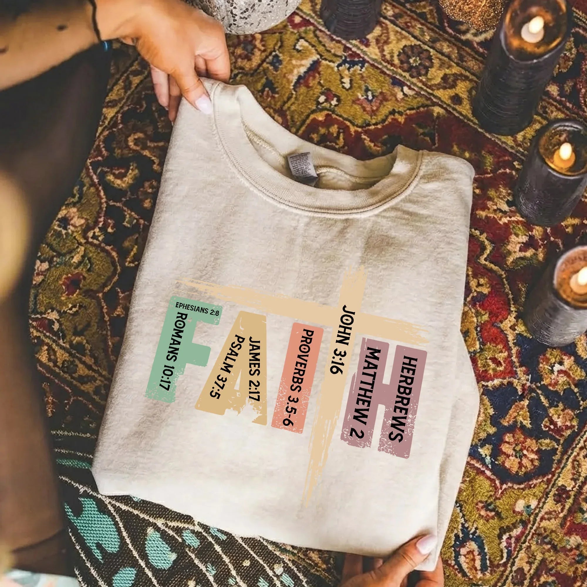 Faith Scripture Cross Typography - Minimalist Faith - Unisex Tshirt / Hoodie / Sweatshirt - Faith Guided Life
