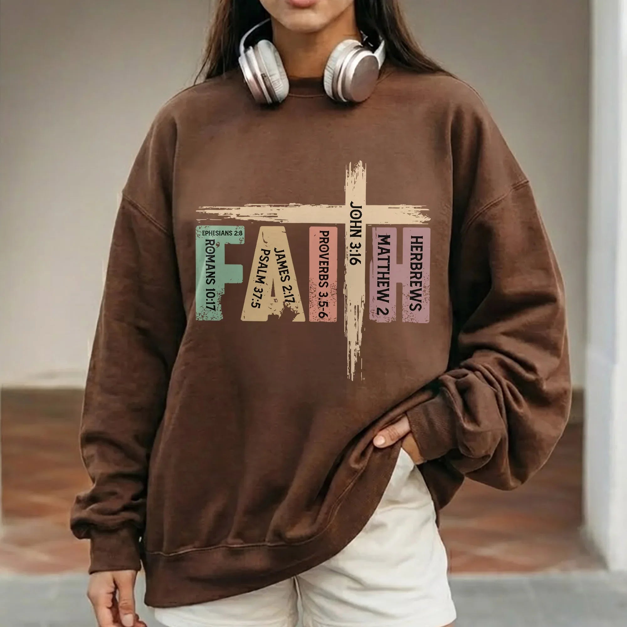 Faith Scripture Cross Typography - Minimalist Faith - Unisex Tshirt / Hoodie / Sweatshirt - Faith Guided Life