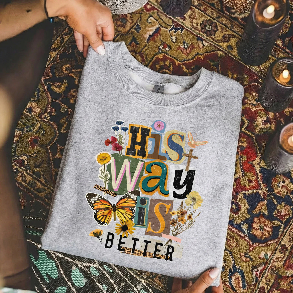 His Way Is Better – Faith Floral – Unisex Tshirt / Hoodie / Sweatshirt - Faith Guided Life