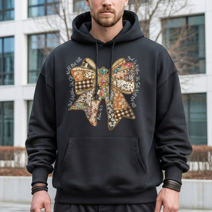 God Is Within Her Patchwork Bow Cross – Faith Floral – Unisex Tshirt / Hoodie / Sweatshirt - Faith Guided Life