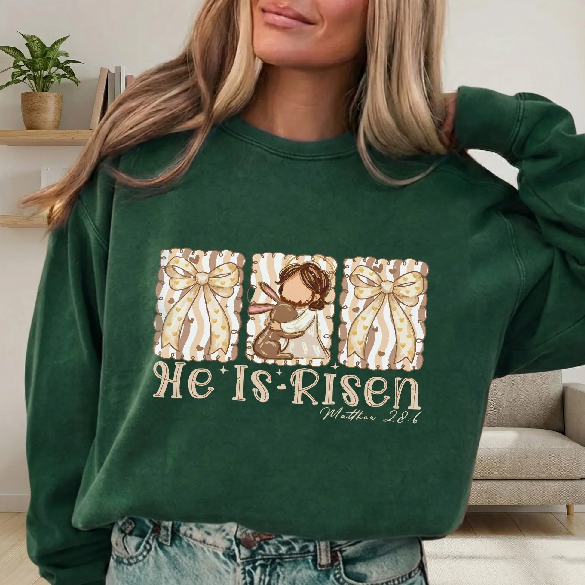 He Is Risen Bunny Hug – He is Risen – Unisex Tshirt / Hoodie / Sweatshirt - Faith Guided Life