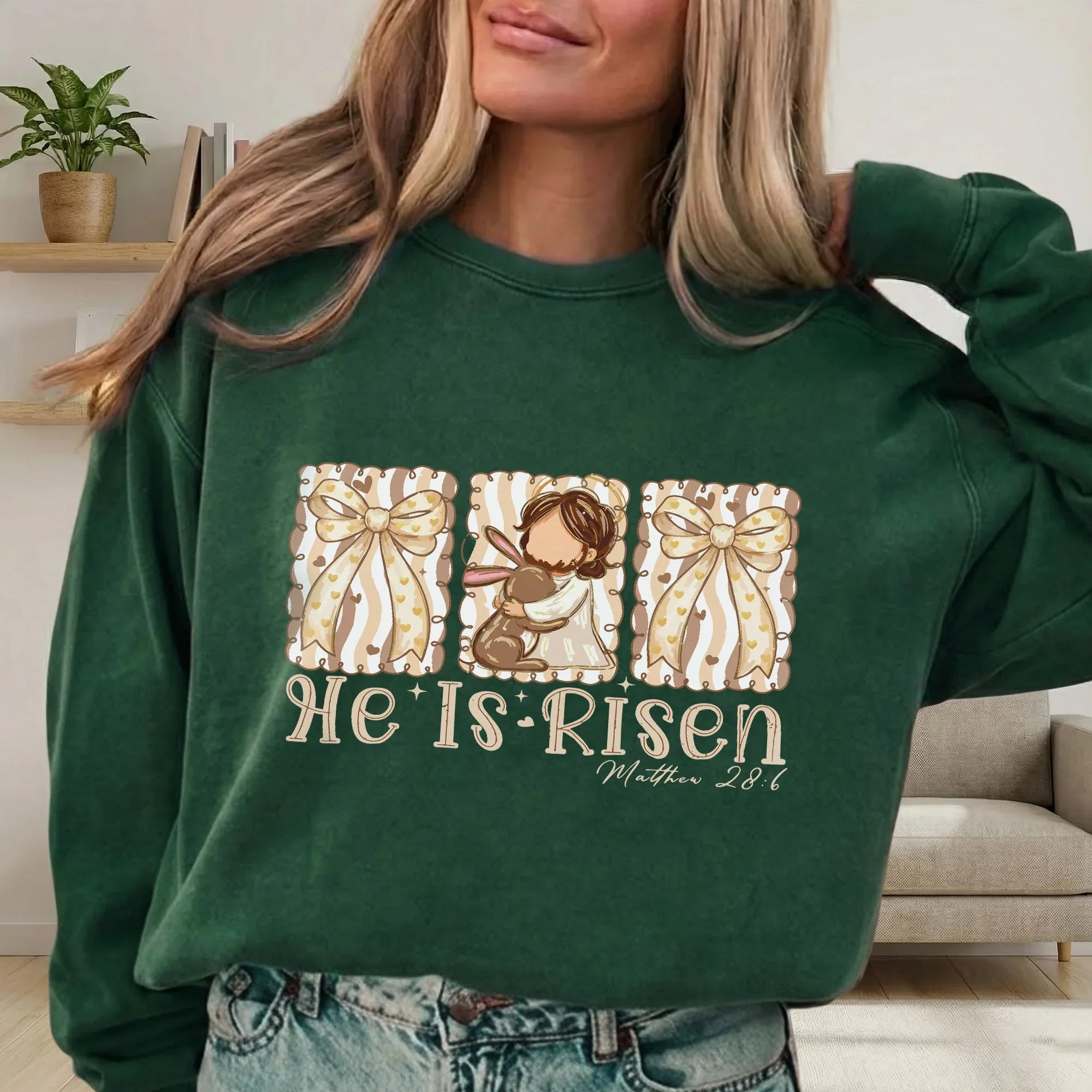 He Is Risen Bunny Hug – He is Risen – Unisex Tshirt / Hoodie / Sweatshirt - Faith Guided Life