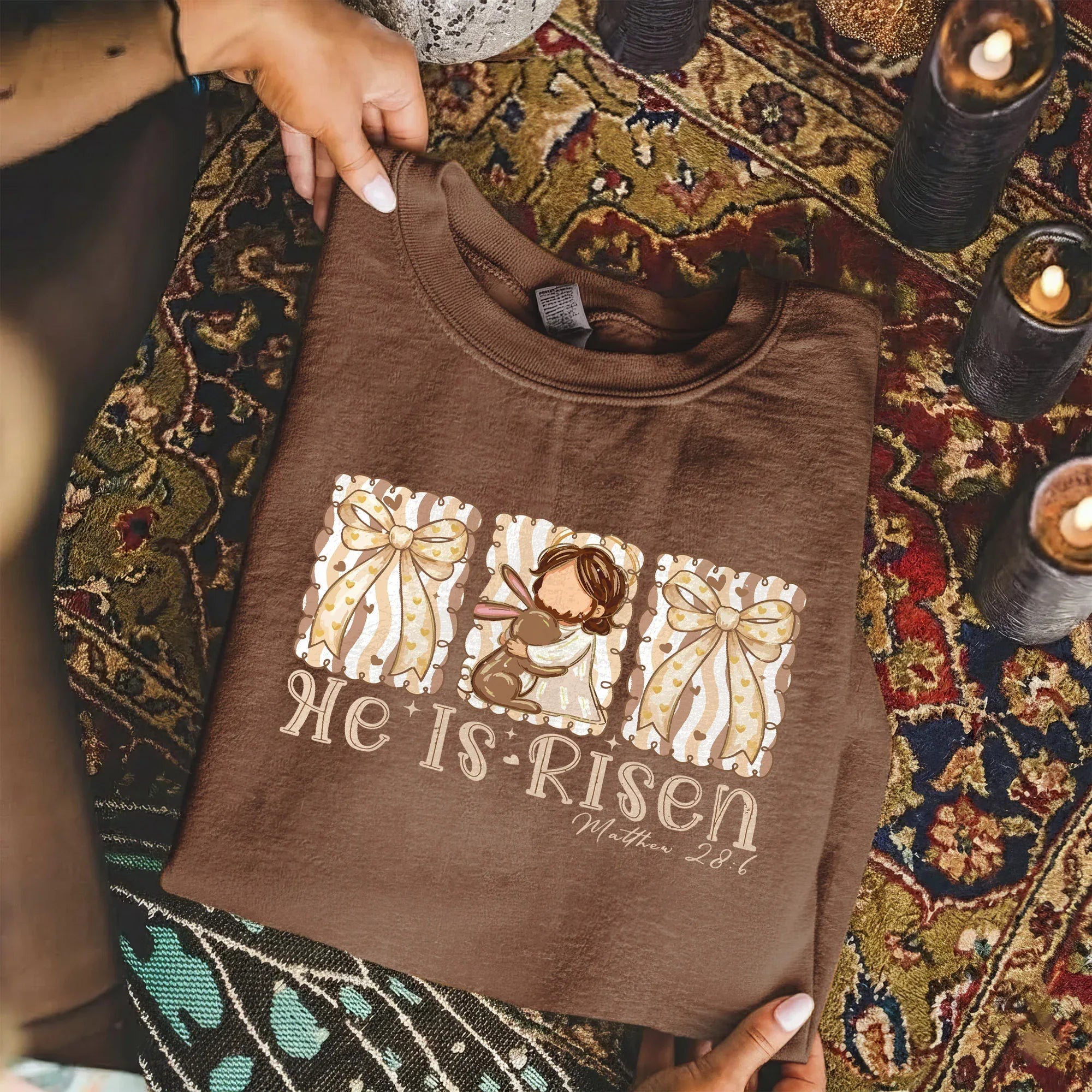 He Is Risen Bunny Hug – He is Risen – Unisex Tshirt / Hoodie / Sweatshirt - Faith Guided Life