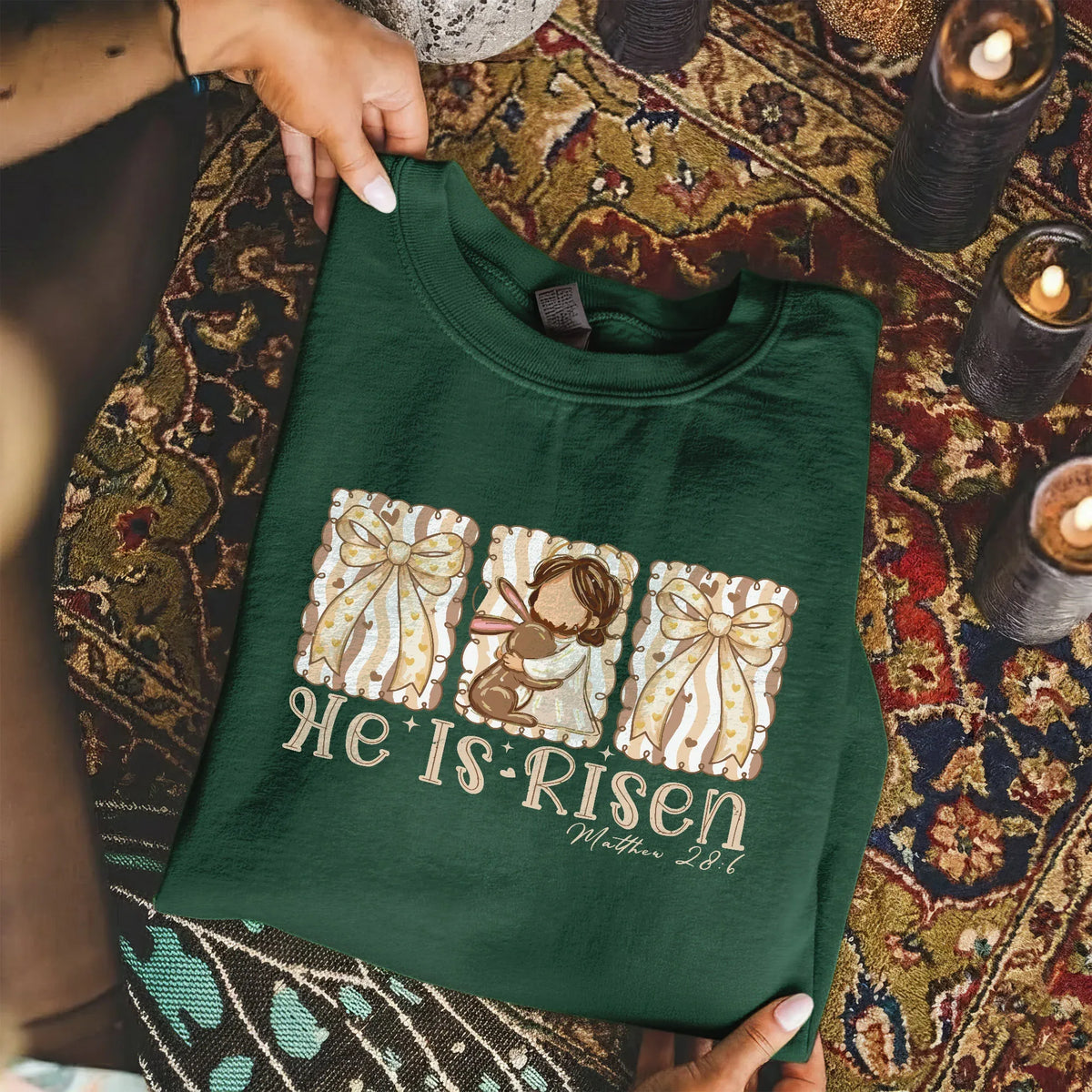 He Is Risen Bunny Hug – He is Risen – Unisex Tshirt / Hoodie / Sweatshirt - Faith Guided Life