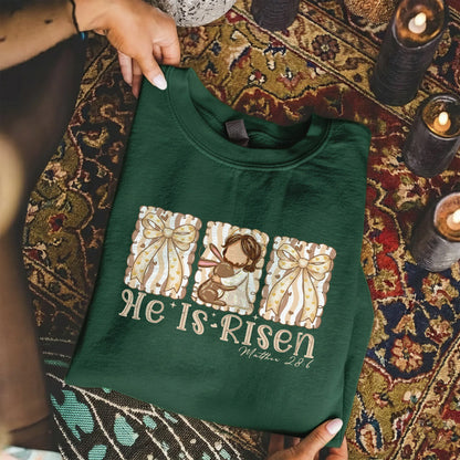 He Is Risen Bunny Hug – He is Risen – Unisex Tshirt / Hoodie / Sweatshirt - Faith Guided Life