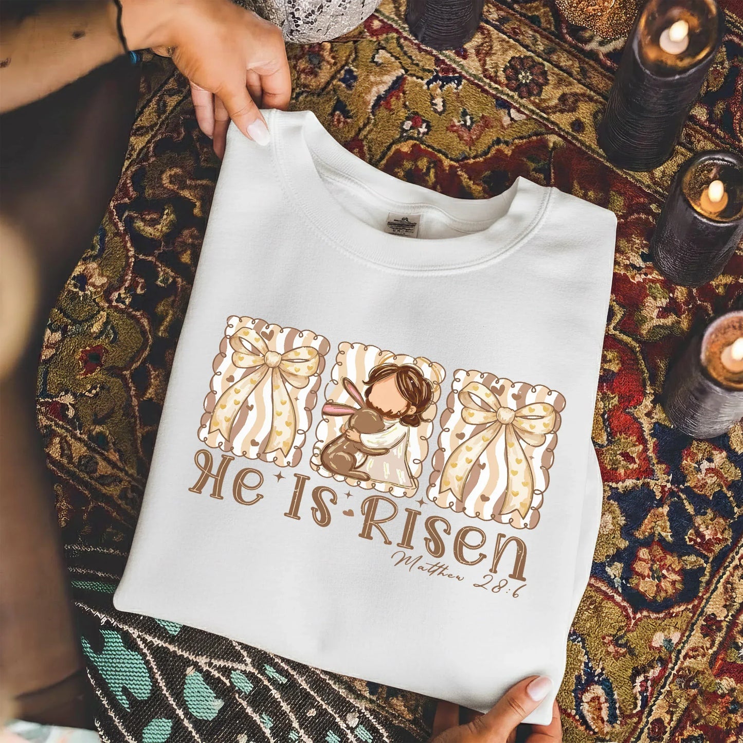 He Is Risen Bunny Hug – He is Risen – Unisex Tshirt / Hoodie / Sweatshirt - Faith Guided Life