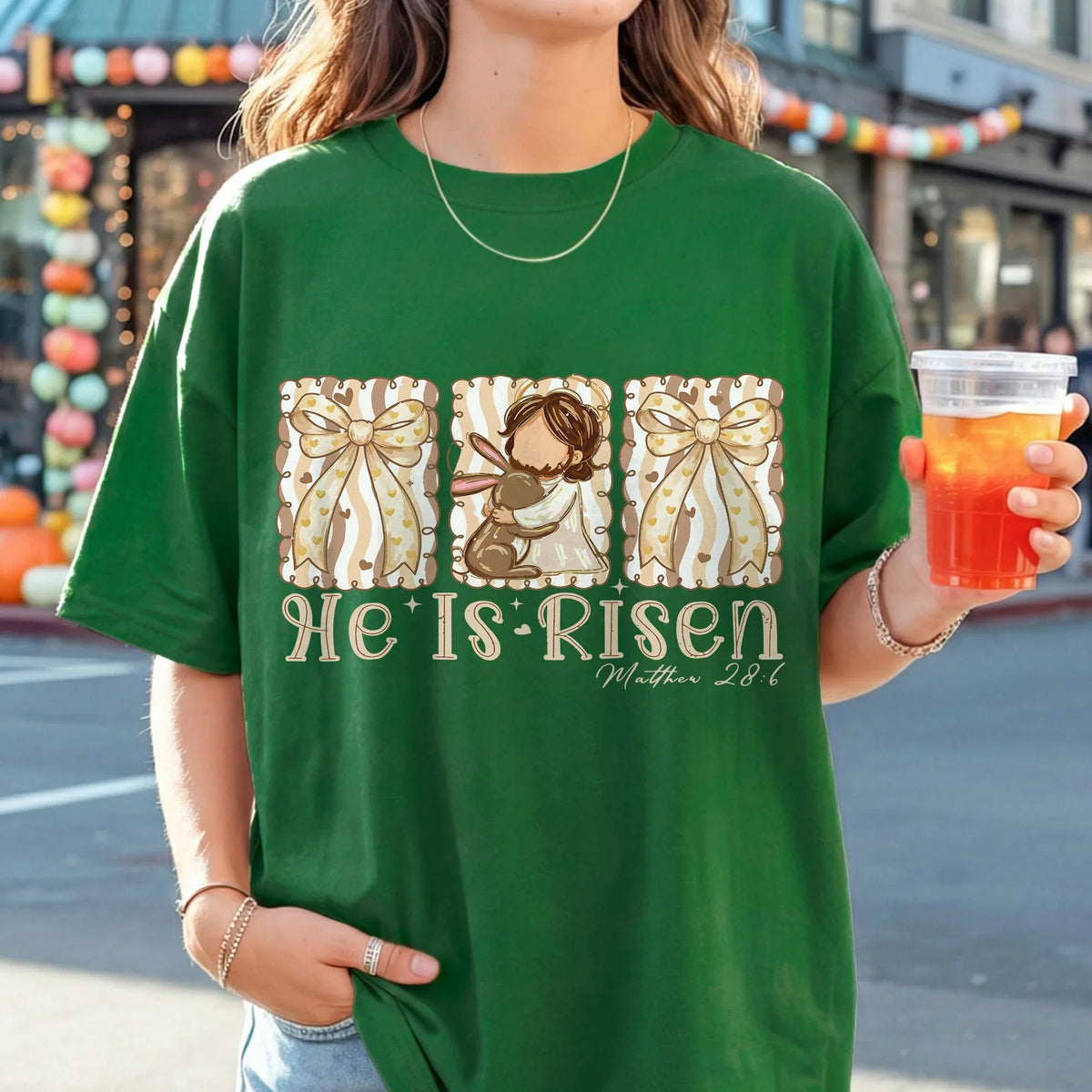 [COMFORT T-SHIRT] He Is Risen Bunny Hug – He is Risen - Faith Guided Life