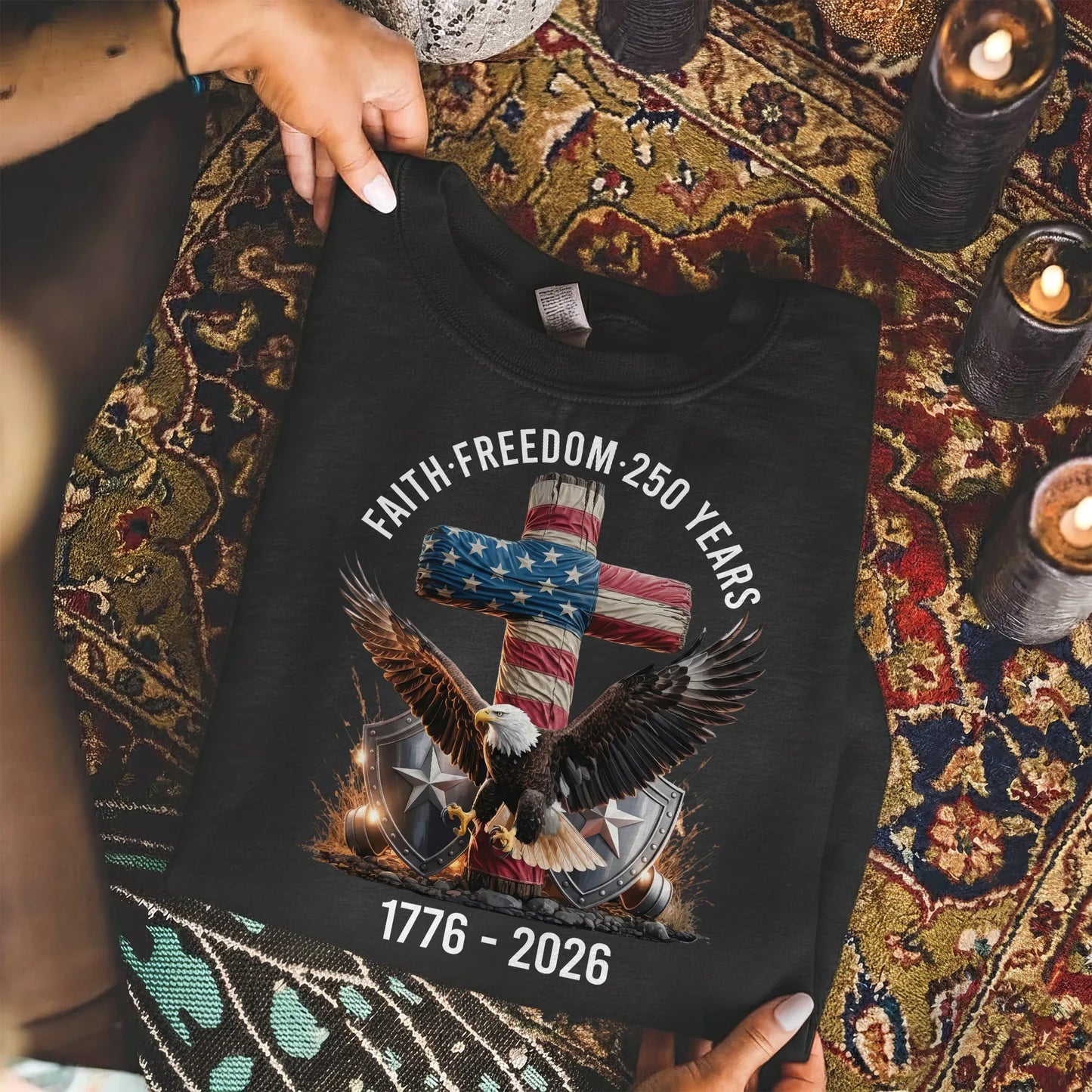 Faith & Freedom 250 Years – Hold Fast Faith – Unisex Tshirt / Hoodie / Sweatshirt - Faith Guided Life