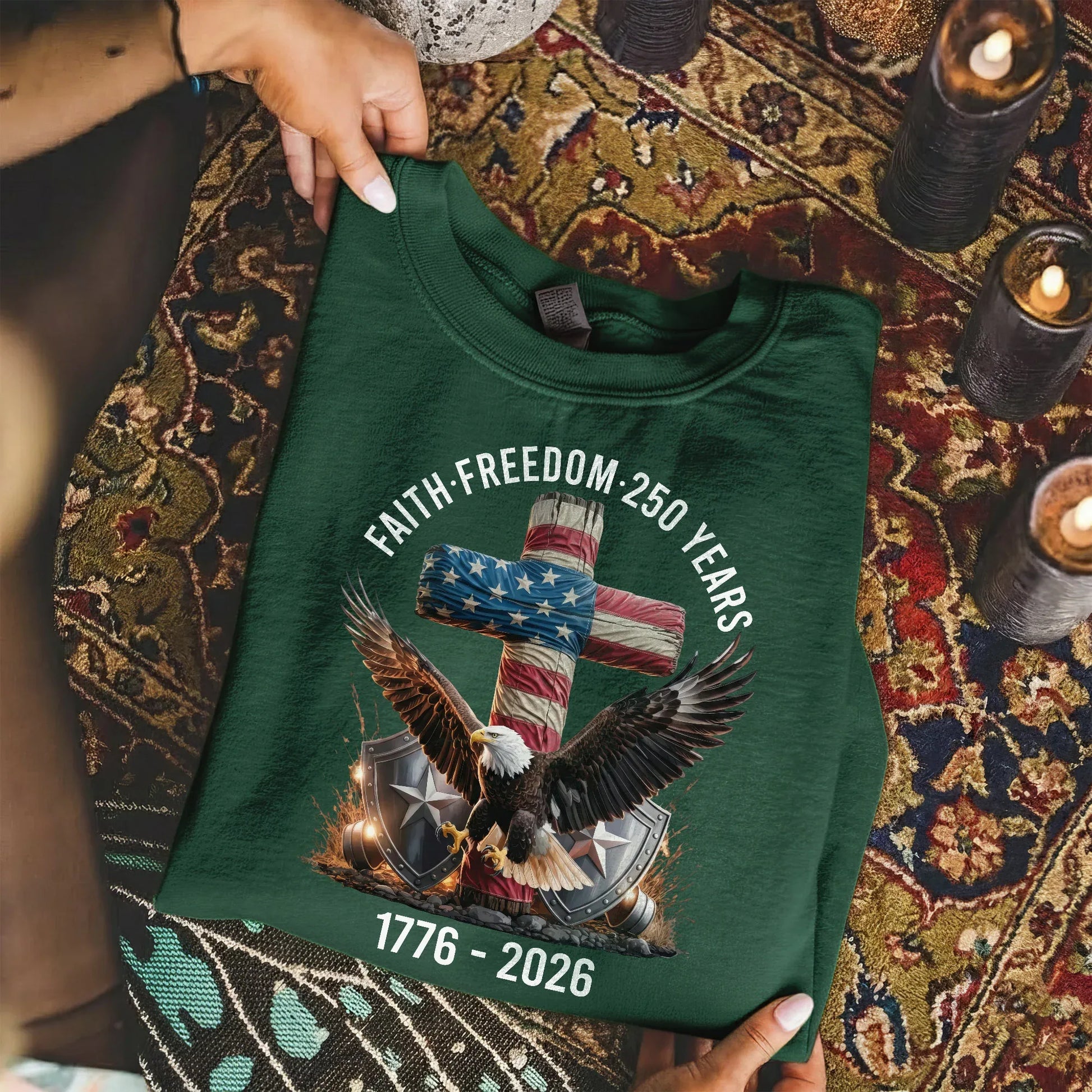 Faith & Freedom 250 Years – Hold Fast Faith – Unisex Tshirt / Hoodie / Sweatshirt - Faith Guided Life