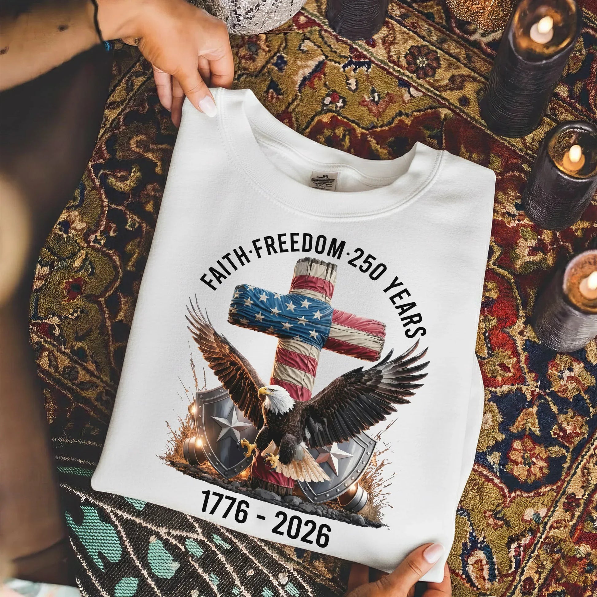 Faith & Freedom 250 Years – Hold Fast Faith – Unisex Tshirt / Hoodie / Sweatshirt - Faith Guided Life