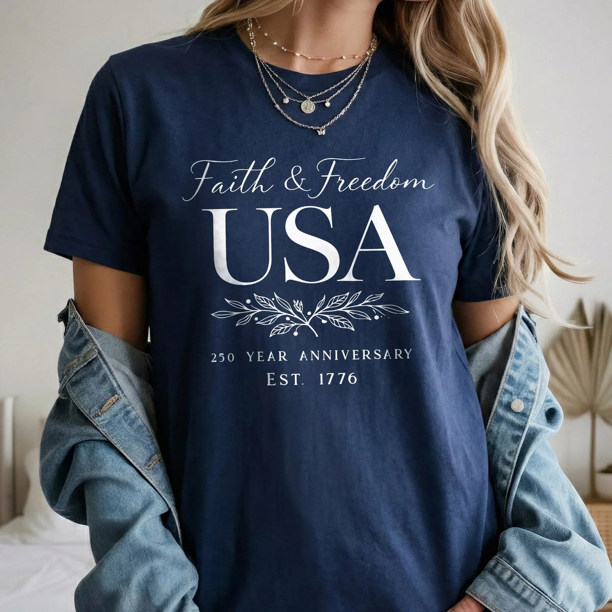Faith & Freedom USA Script – Hold Fast Faith – Unisex Tshirt / Hoodie / Sweatshirt - Faith Guided Life
