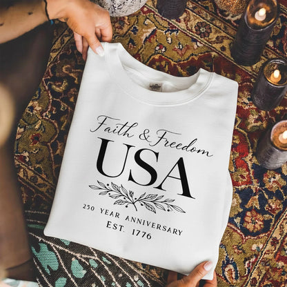 Faith & Freedom USA Script – Hold Fast Faith – Unisex Tshirt / Hoodie / Sweatshirt - Faith Guided Life