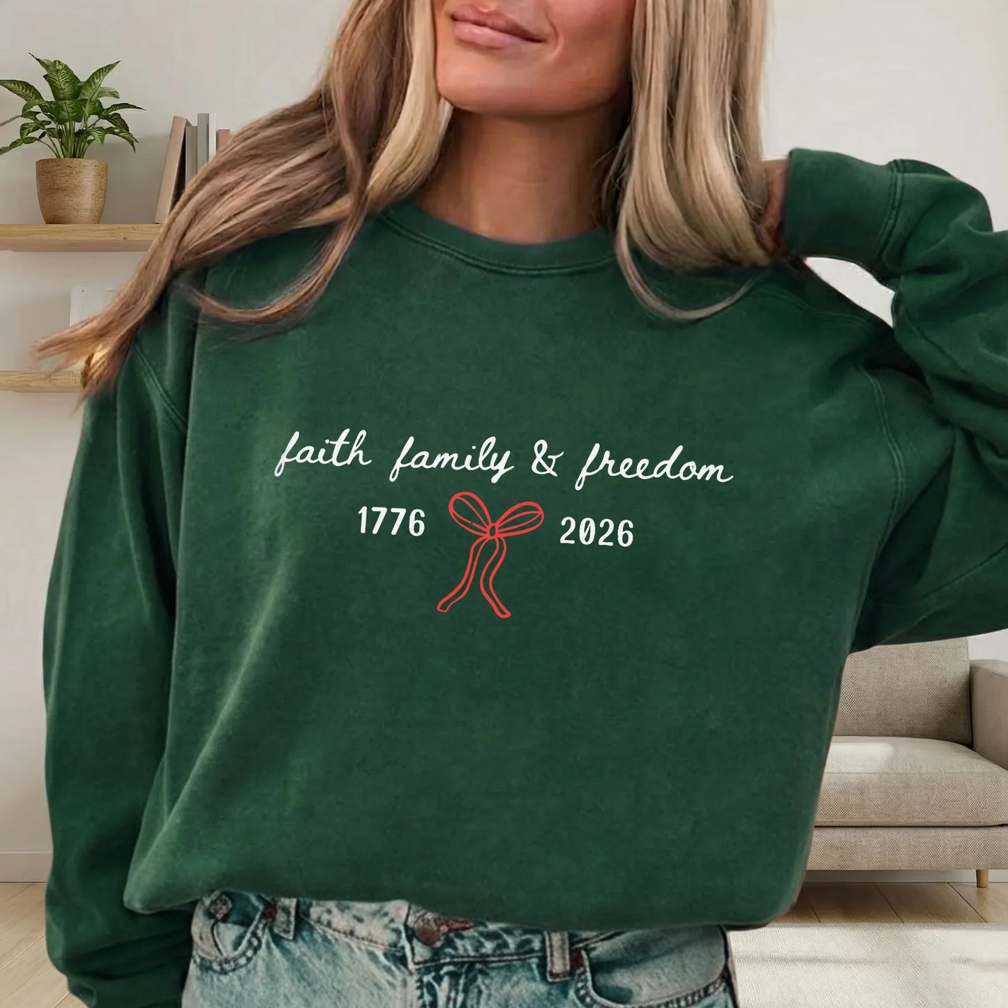 Faith, Family & Freedom Bow – Hold Fast Faith – Unisex Tshirt / Hoodie / Sweatshirt - Faith Guided Life