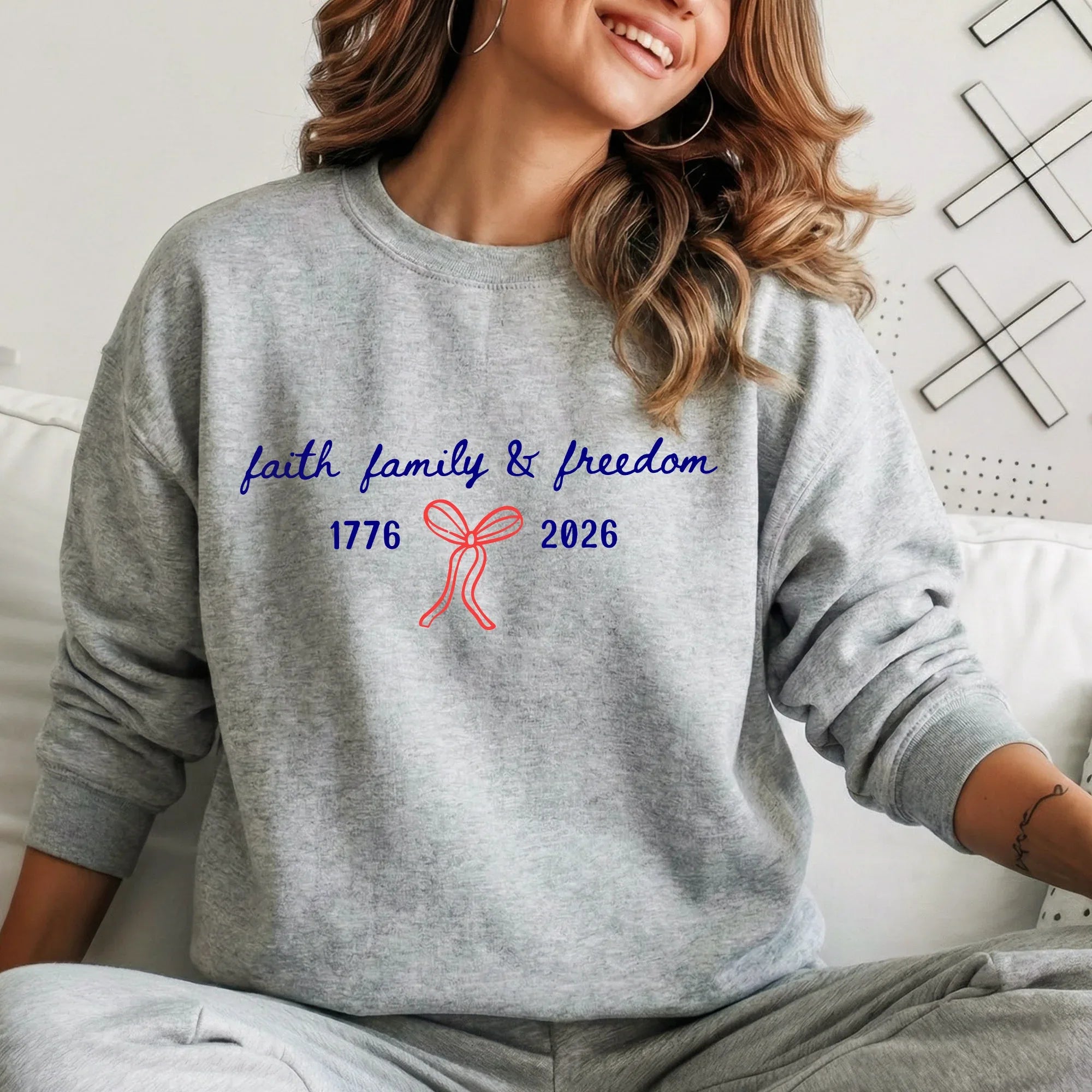 Faith, Family & Freedom Bow – Hold Fast Faith – Unisex Tshirt / Hoodie / Sweatshirt - Faith Guided Life