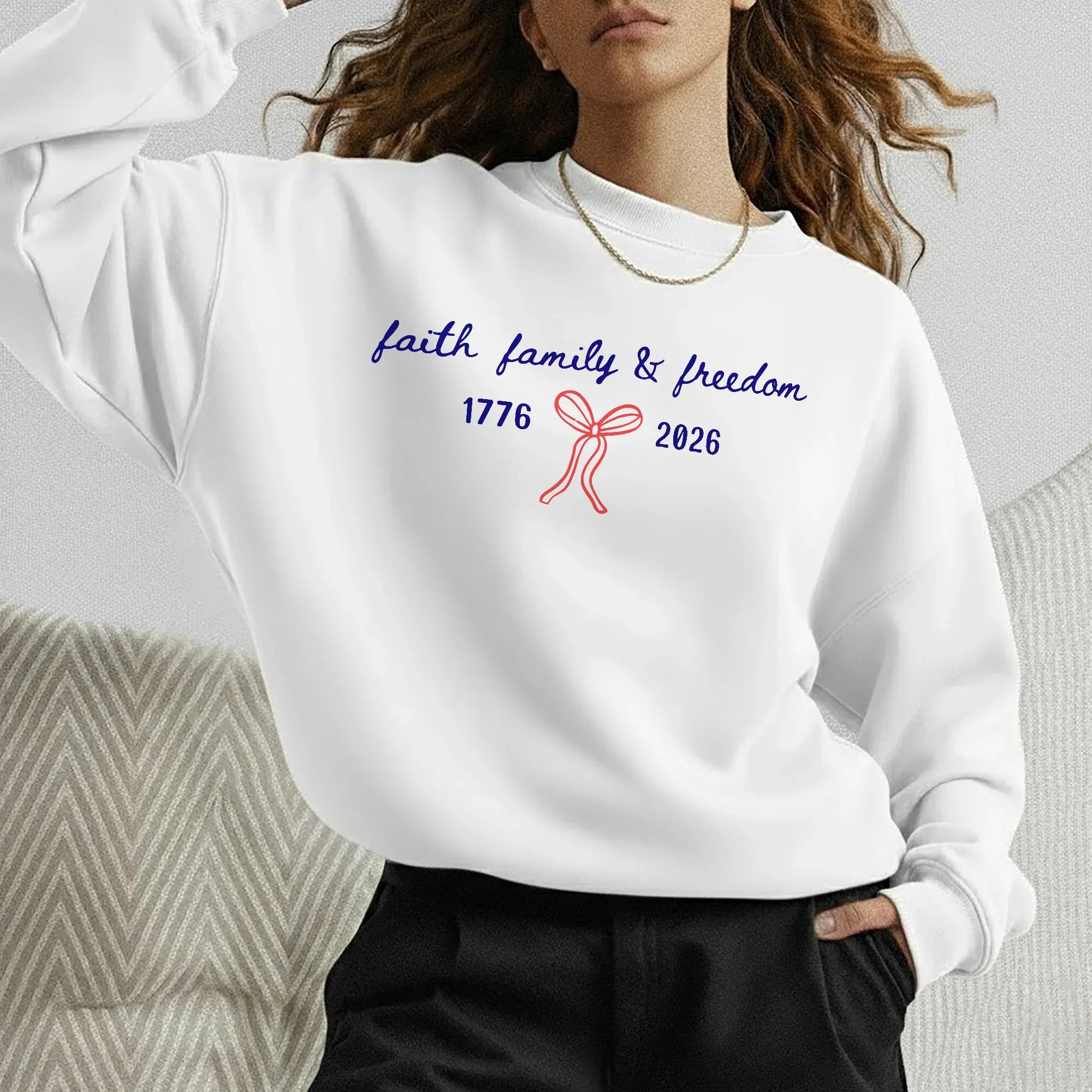 Faith, Family & Freedom Bow – Hold Fast Faith – Unisex Tshirt / Hoodie / Sweatshirt - Faith Guided Life