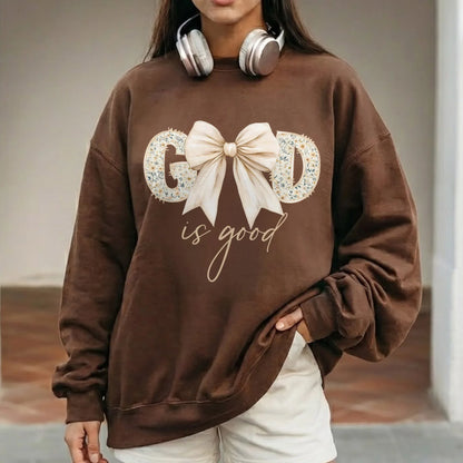 God Is Good Bow Floral – Christian Patterns – Unisex Tshirt / Hoodie / Sweatshirt - Faith Guided Life