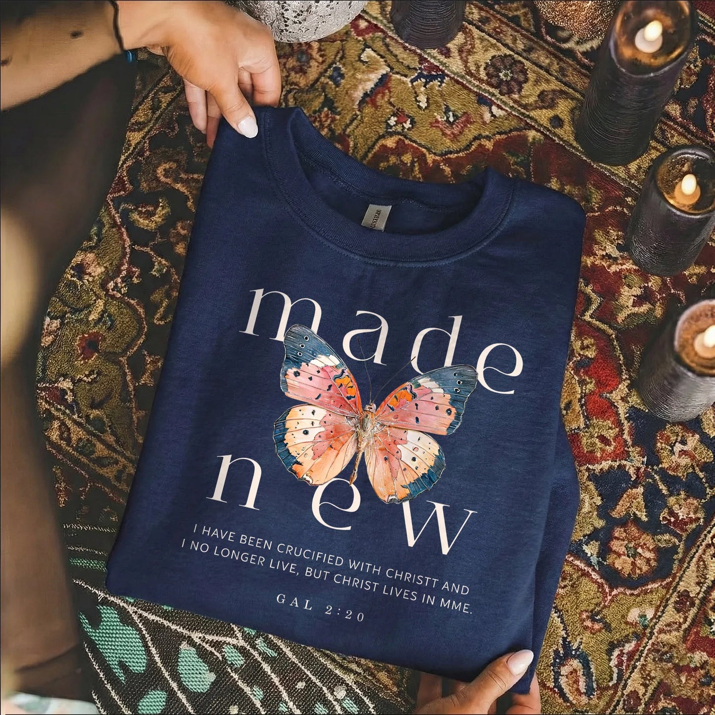 Made New in Christ – Faith Floral – Unisex Tshirt / Hoodie / Sweatshirt - Faith Guided Life