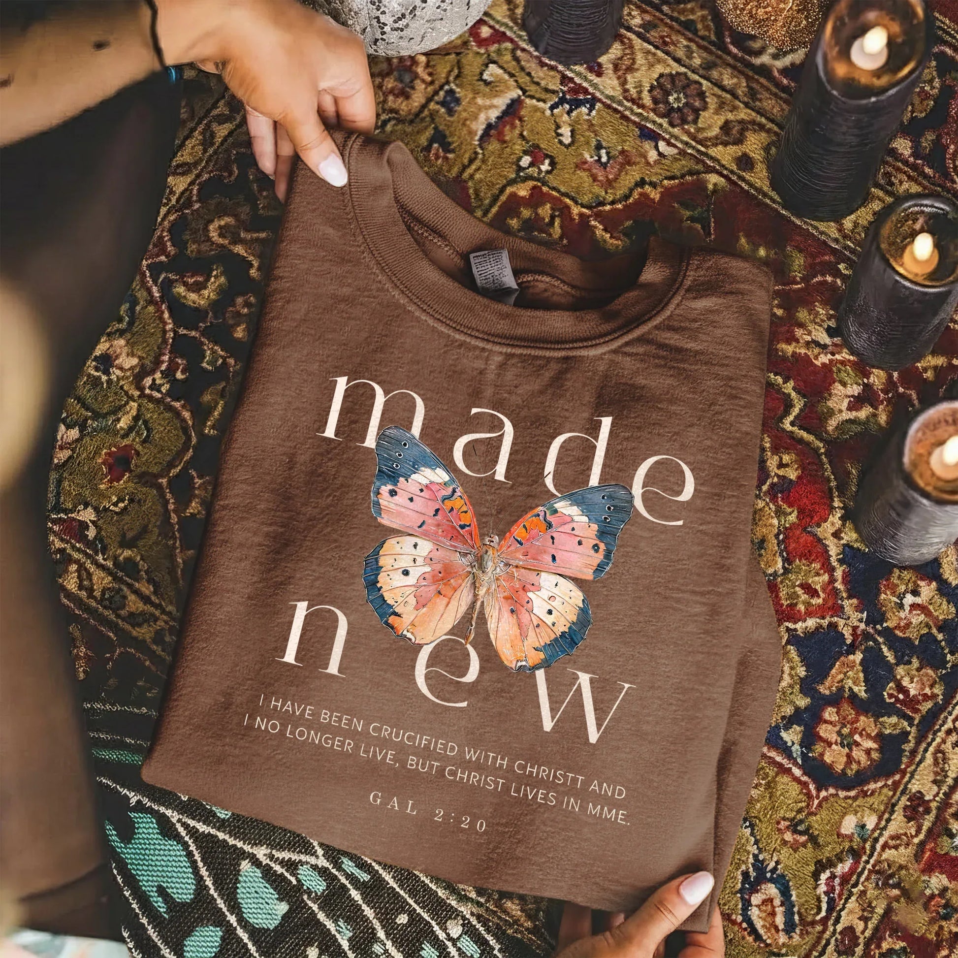 Made New in Christ – Faith Floral – Unisex Tshirt / Hoodie / Sweatshirt - Faith Guided Life