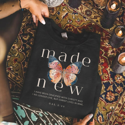 Made New in Christ – Faith Floral – Unisex Tshirt / Hoodie / Sweatshirt - Faith Guided Life