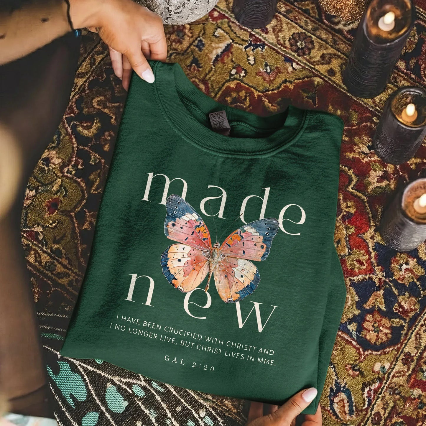 Made New in Christ – Faith Floral – Unisex Tshirt / Hoodie / Sweatshirt - Faith Guided Life