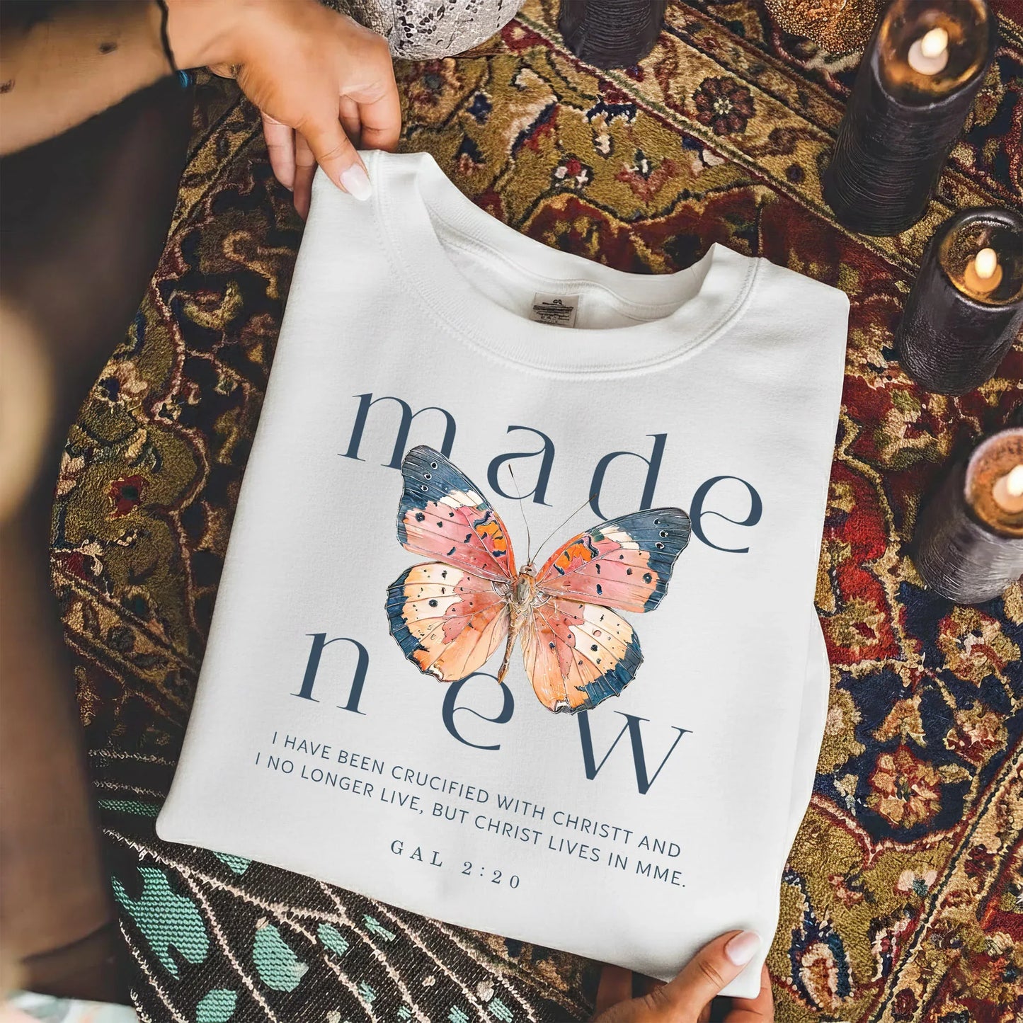 Made New in Christ – Faith Floral – Unisex Tshirt / Hoodie / Sweatshirt - Faith Guided Life