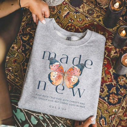 Made New in Christ – Faith Floral – Unisex Tshirt / Hoodie / Sweatshirt - Faith Guided Life