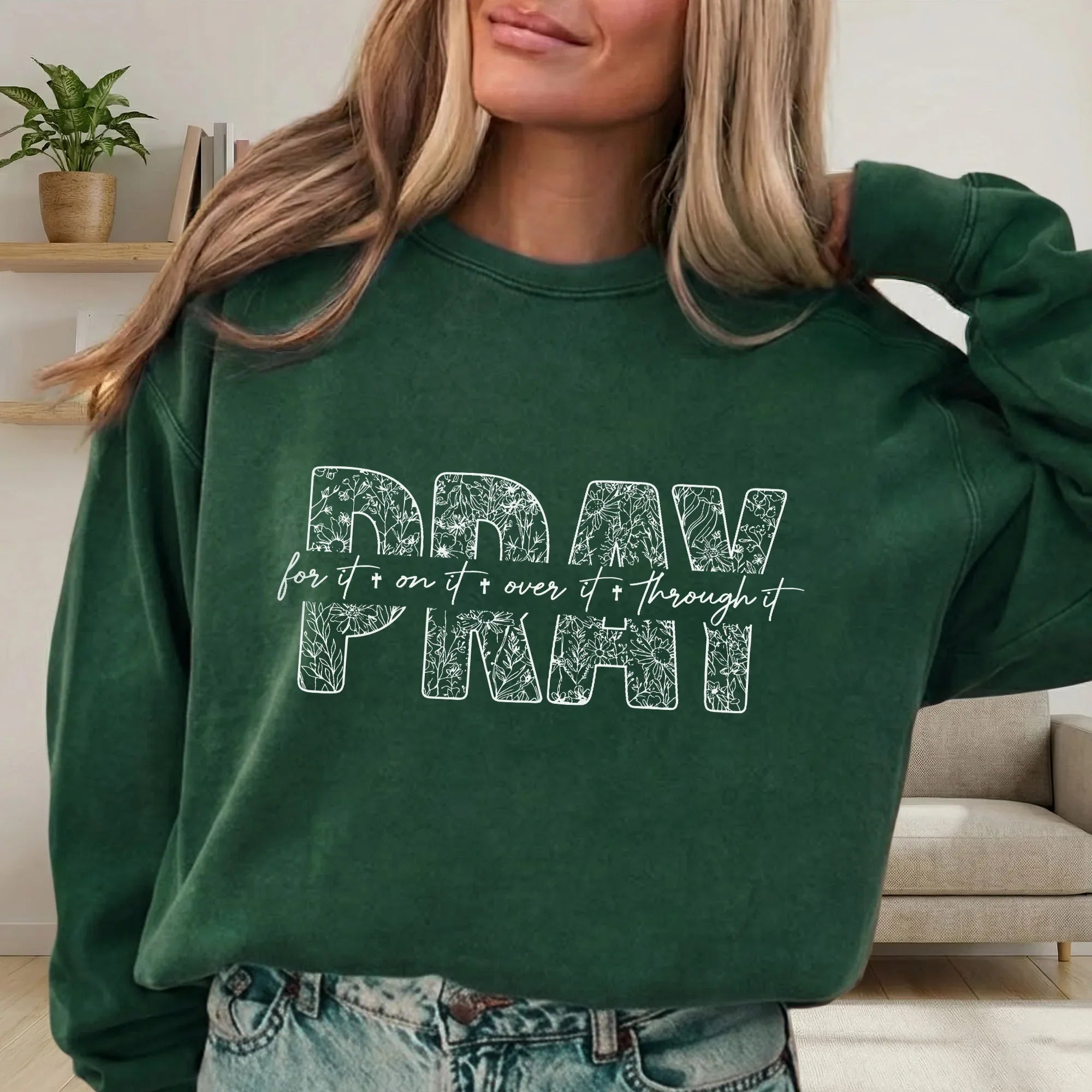 Pray Over It – Faith Floral – Unisex Tshirt / Hoodie / Sweatshirt - Faith Guided Life