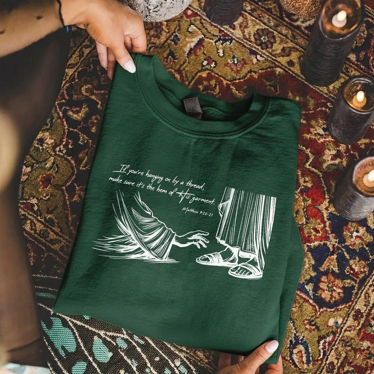 Hem of His Garment – Faith Message – Unisex Tshirt / Hoodie / Sweatshirt - Faith Guided Life