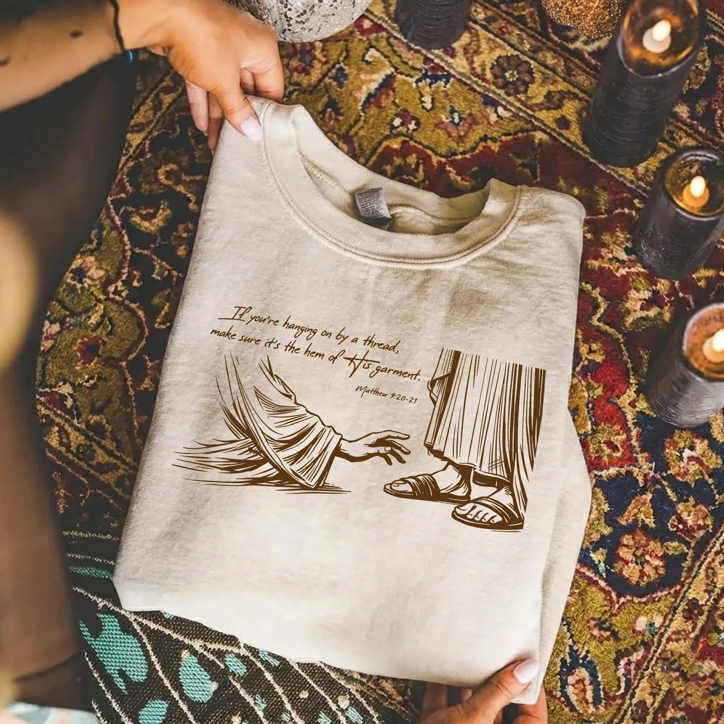 Hem of His Garment – Faith Message – Unisex Tshirt / Hoodie / Sweatshirt - Faith Guided Life