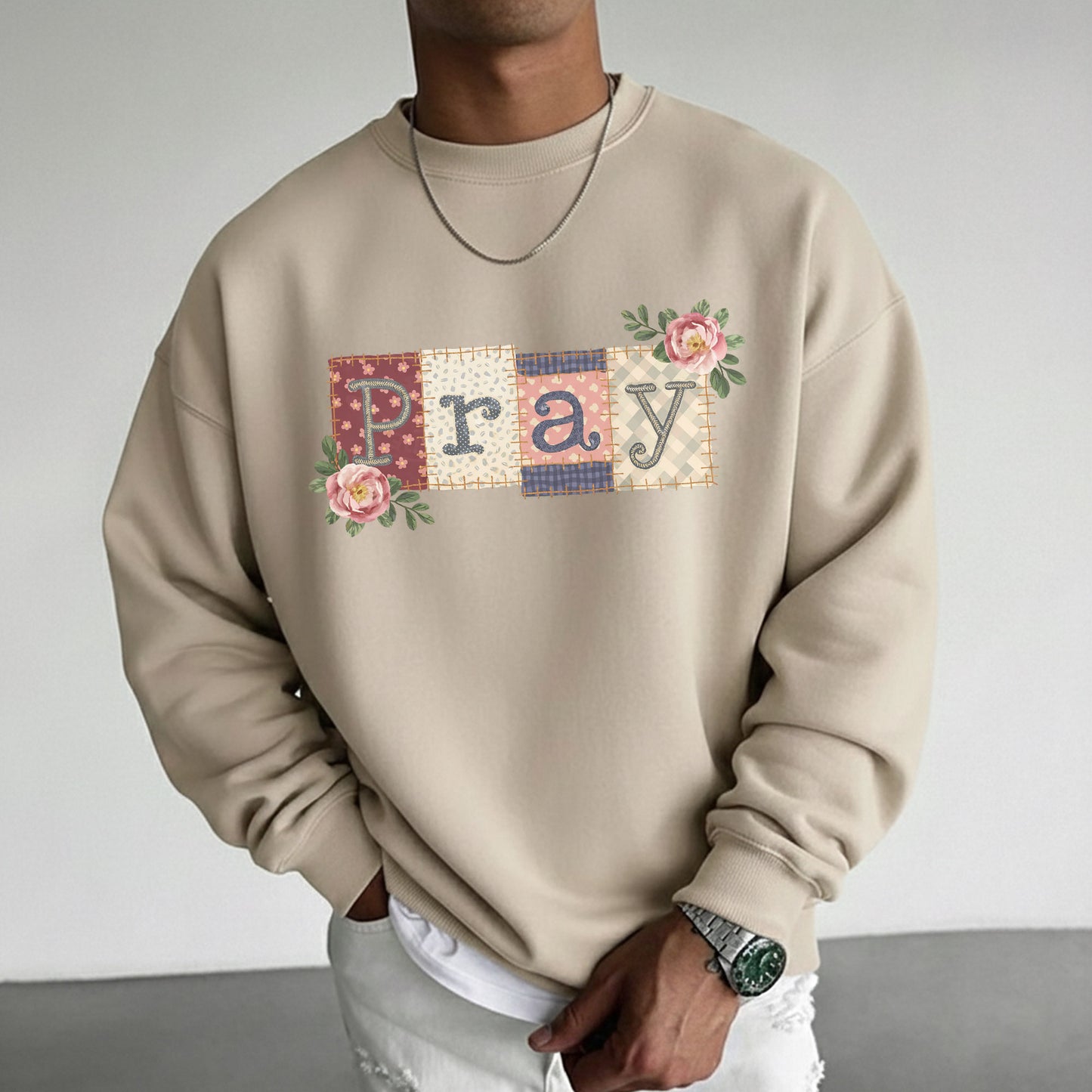 Pray Floral Patchwork – Faith Floral – Unisex Tshirt / Hoodie / Sweatshirt