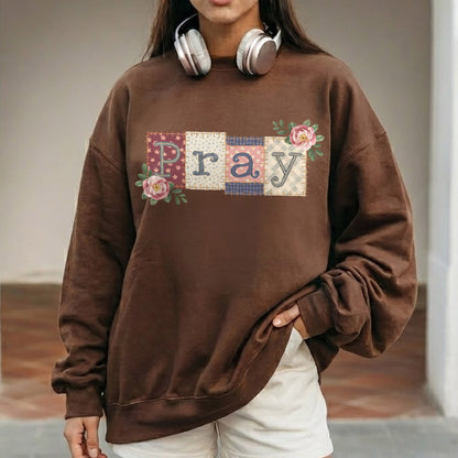 Pray Floral Patchwork – Faith Floral – Unisex Tshirt / Hoodie / Sweatshirt