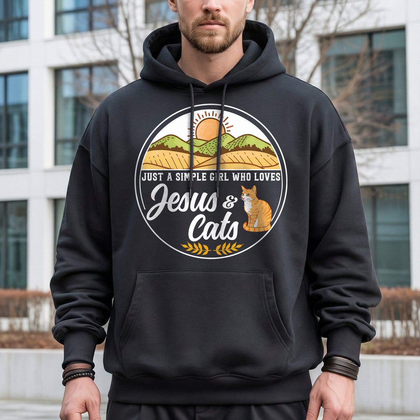 Just A Simple Girl: Jesus & Cats – Wild Animals – Unisex Tshirt / Hoodie / Sweatshirt
