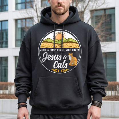 Just A Simple Girl: Jesus & Cats – Wild Animals – Unisex Tshirt / Hoodie / Sweatshirt