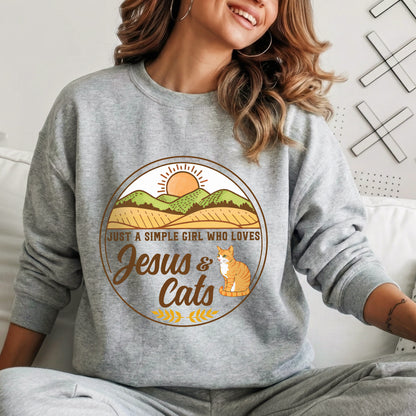 Just A Simple Girl: Jesus & Cats – Wild Animals – Unisex Tshirt / Hoodie / Sweatshirt
