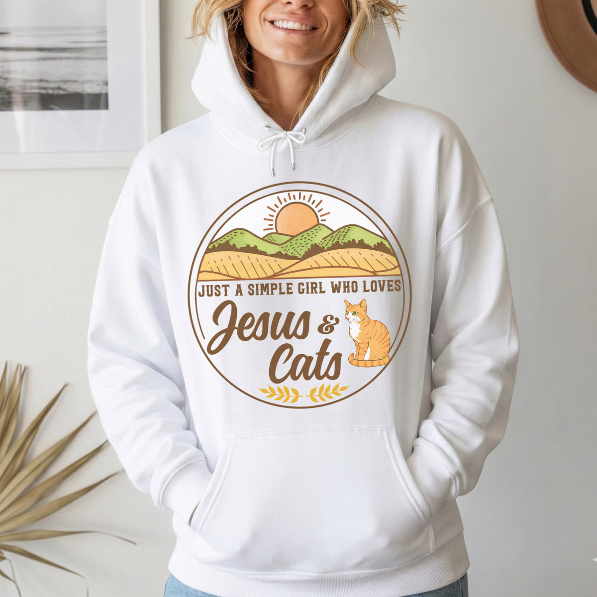Just A Simple Girl: Jesus & Cats – Wild Animals – Unisex Tshirt / Hoodie / Sweatshirt