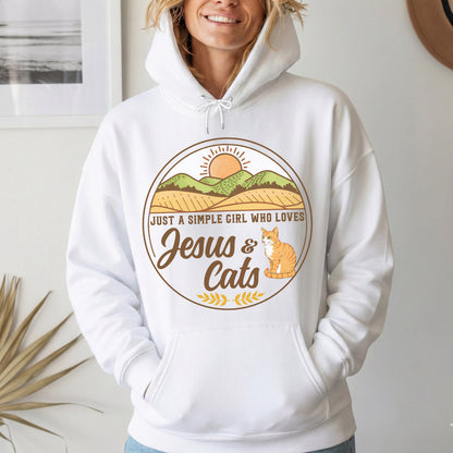 Just A Simple Girl: Jesus & Cats – Wild Animals – Unisex Tshirt / Hoodie / Sweatshirt