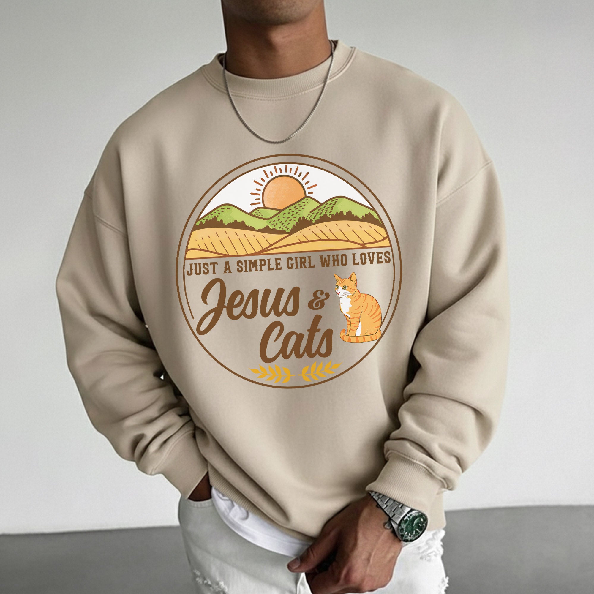 Just A Simple Girl: Jesus & Cats – Wild Animals – Unisex Tshirt / Hoodie / Sweatshirt