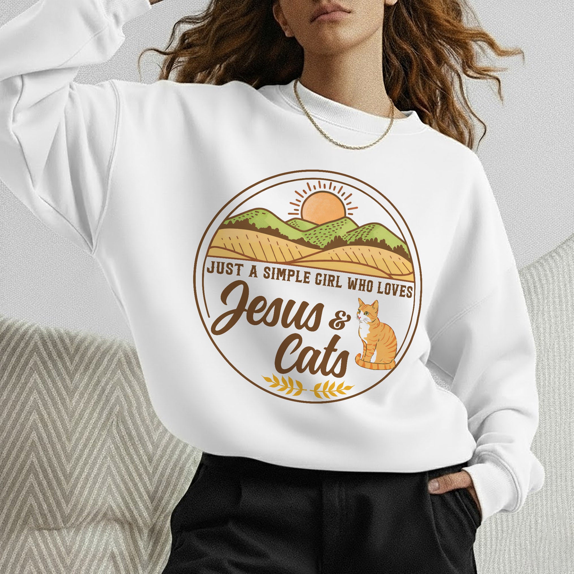 Just A Simple Girl: Jesus & Cats – Wild Animals – Unisex Tshirt / Hoodie / Sweatshirt