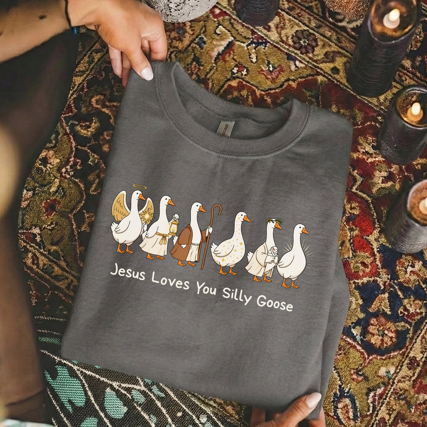 [COMFORT T-SHIRT] Jesus Loves You Silly Goose – Wild Animals