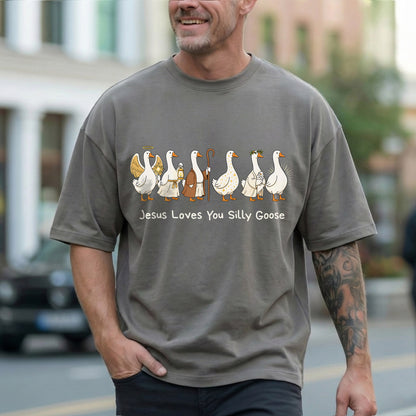 [COMFORT T-SHIRT] Jesus Loves You Silly Goose – Wild Animals