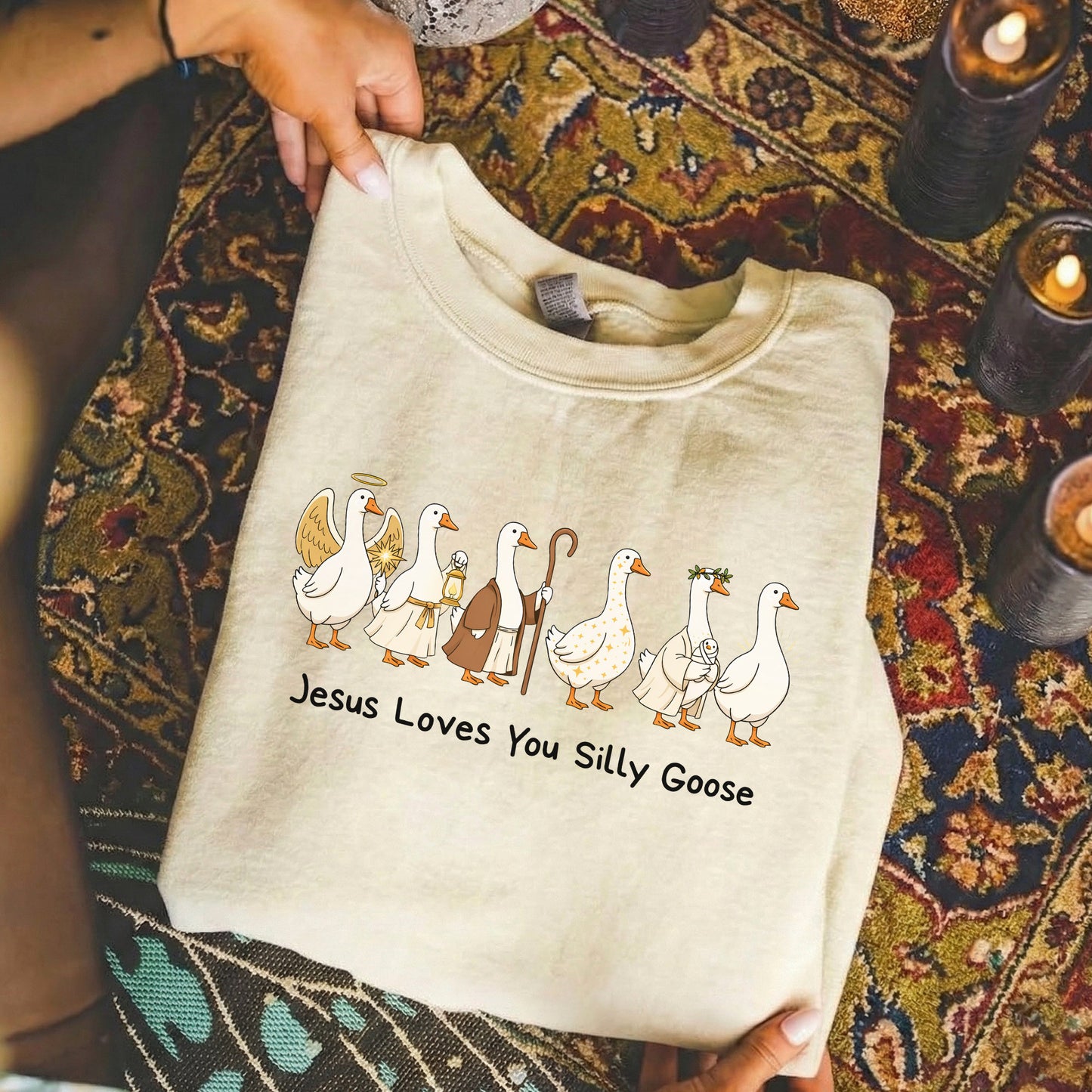 [COMFORT T-SHIRT] Jesus Loves You Silly Goose – Wild Animals