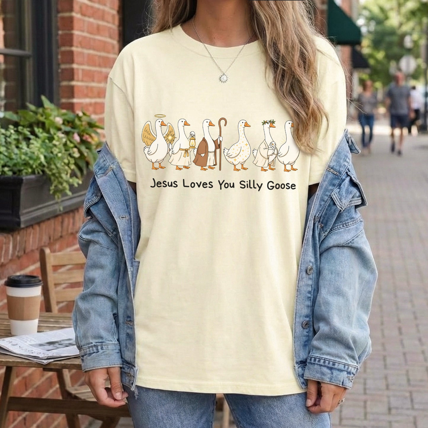 [COMFORT T-SHIRT] Jesus Loves You Silly Goose – Wild Animals