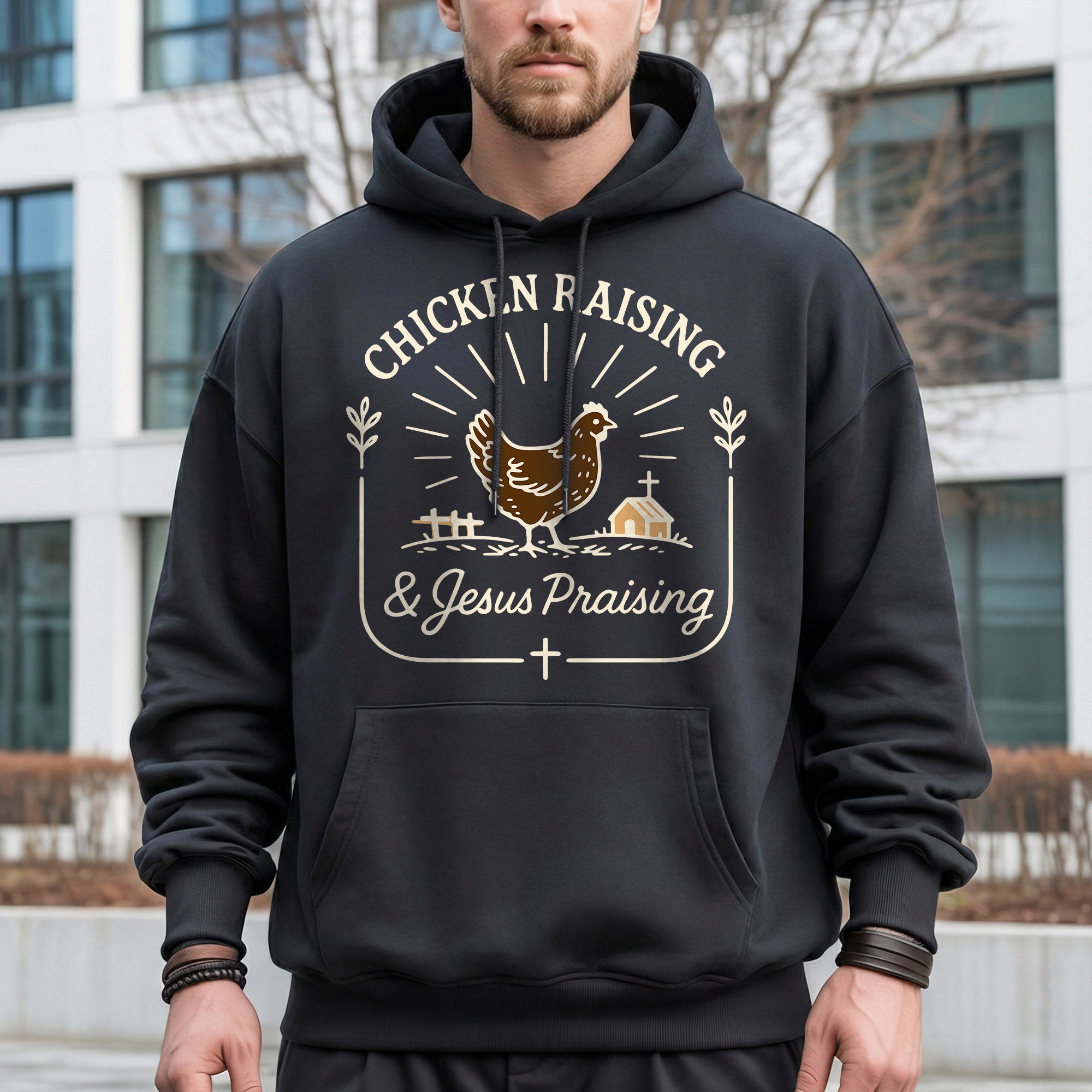 Chicken Raising & Jesus Praising – Faith Farm Life – Wild Animals – Unisex Tshirt / Hoodie / Sweatshirt