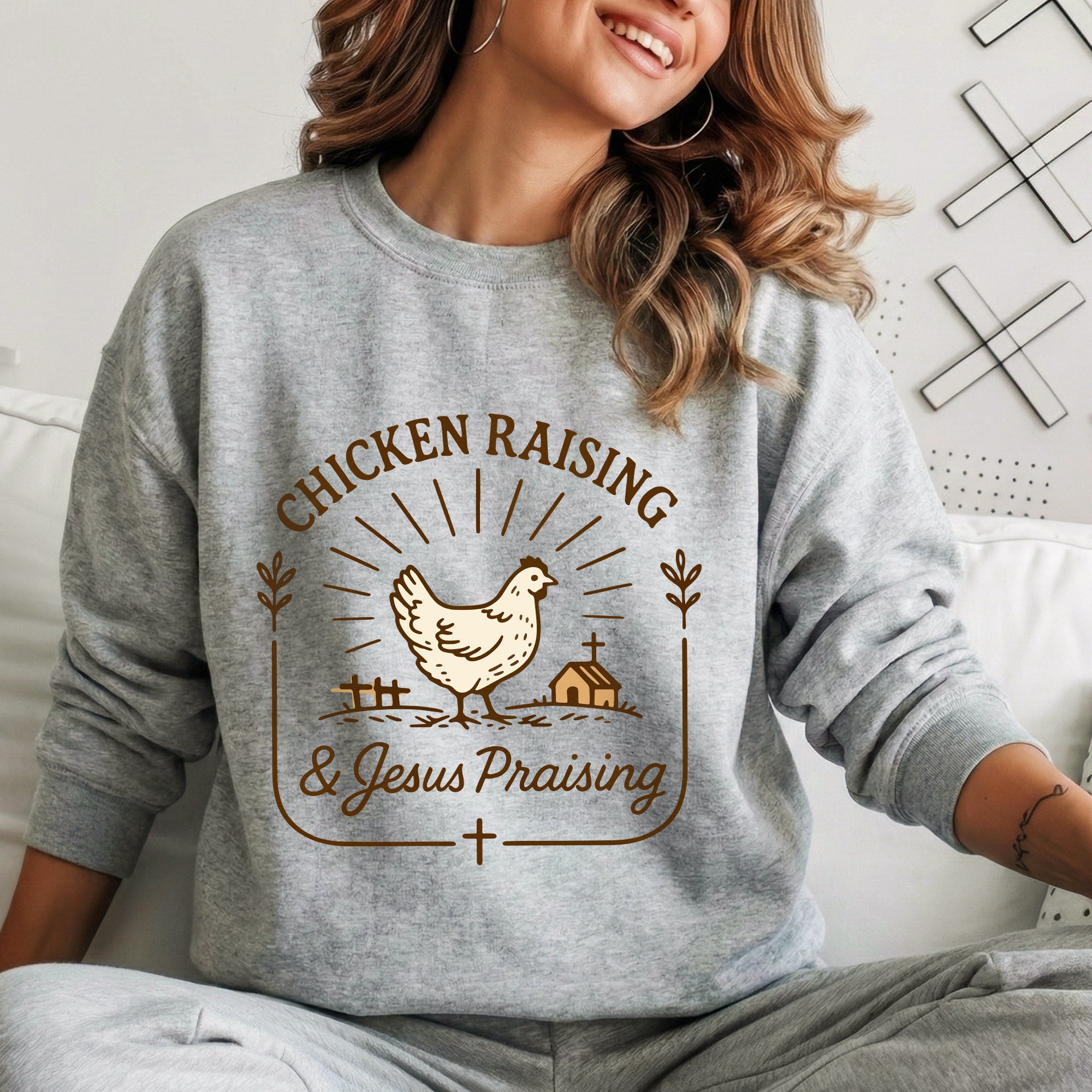 Chicken Raising & Jesus Praising – Faith Farm Life – Wild Animals – Unisex Tshirt / Hoodie / Sweatshirt